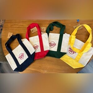 NWT Trader Joe's mini tote bag. INDIVIDUAL BAG.